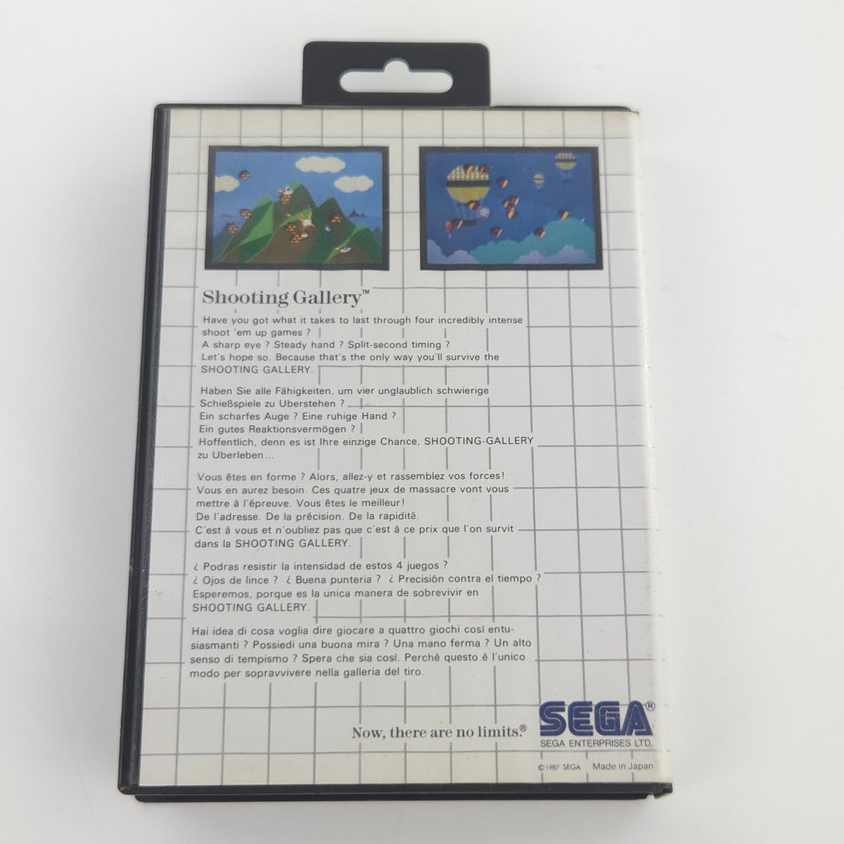 Sega Master System Spiel Shooting Gallery MS OVP CIB PAL