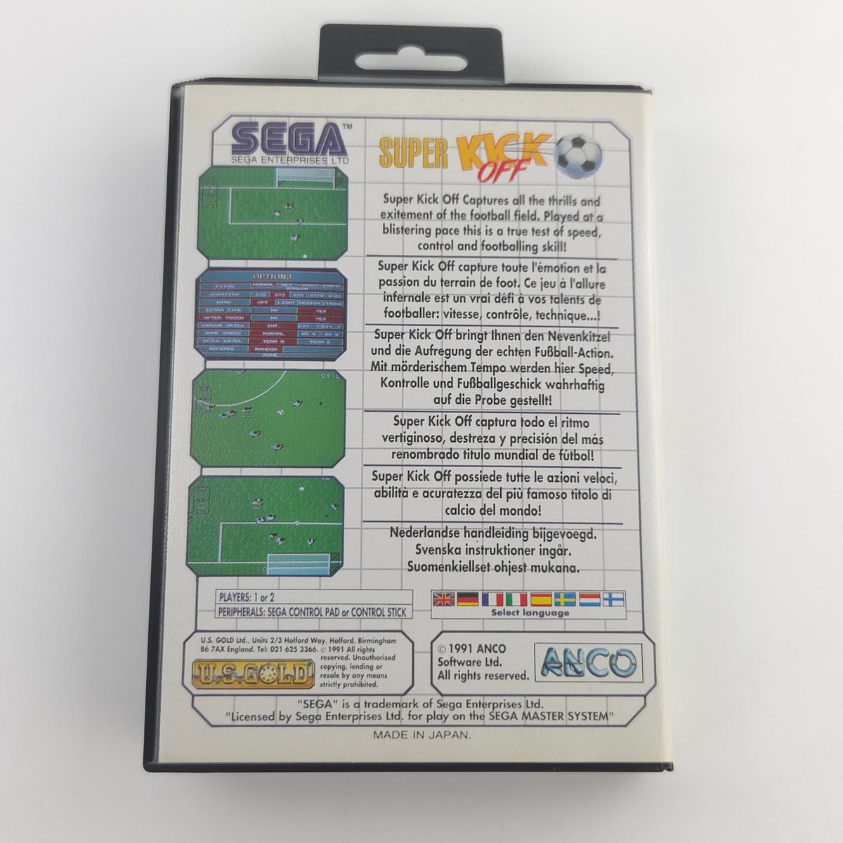 Sega Master System Spiel Super Kick Off OVP PAL EUR