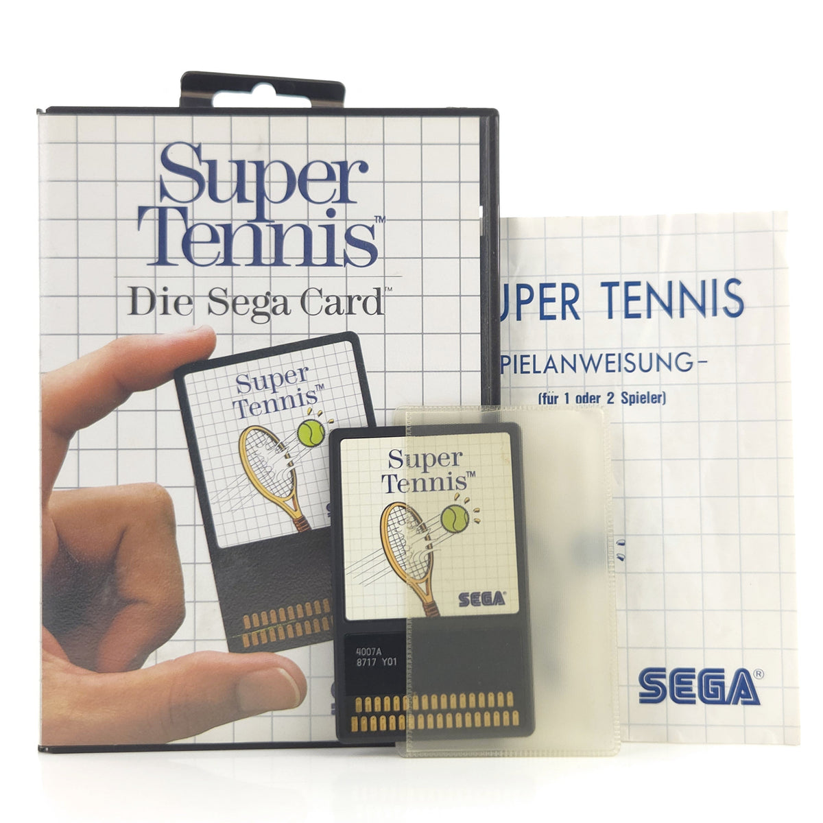 Master System Spiel Super Tennis Sega Card OVP CIB PAL