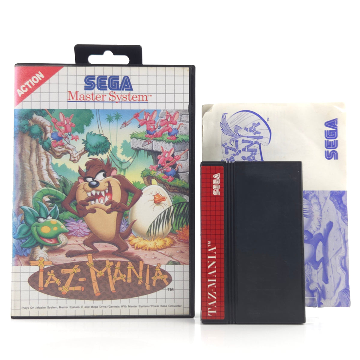 Sega Master System Spiel Taz-Mania Modul Anleitung OVP