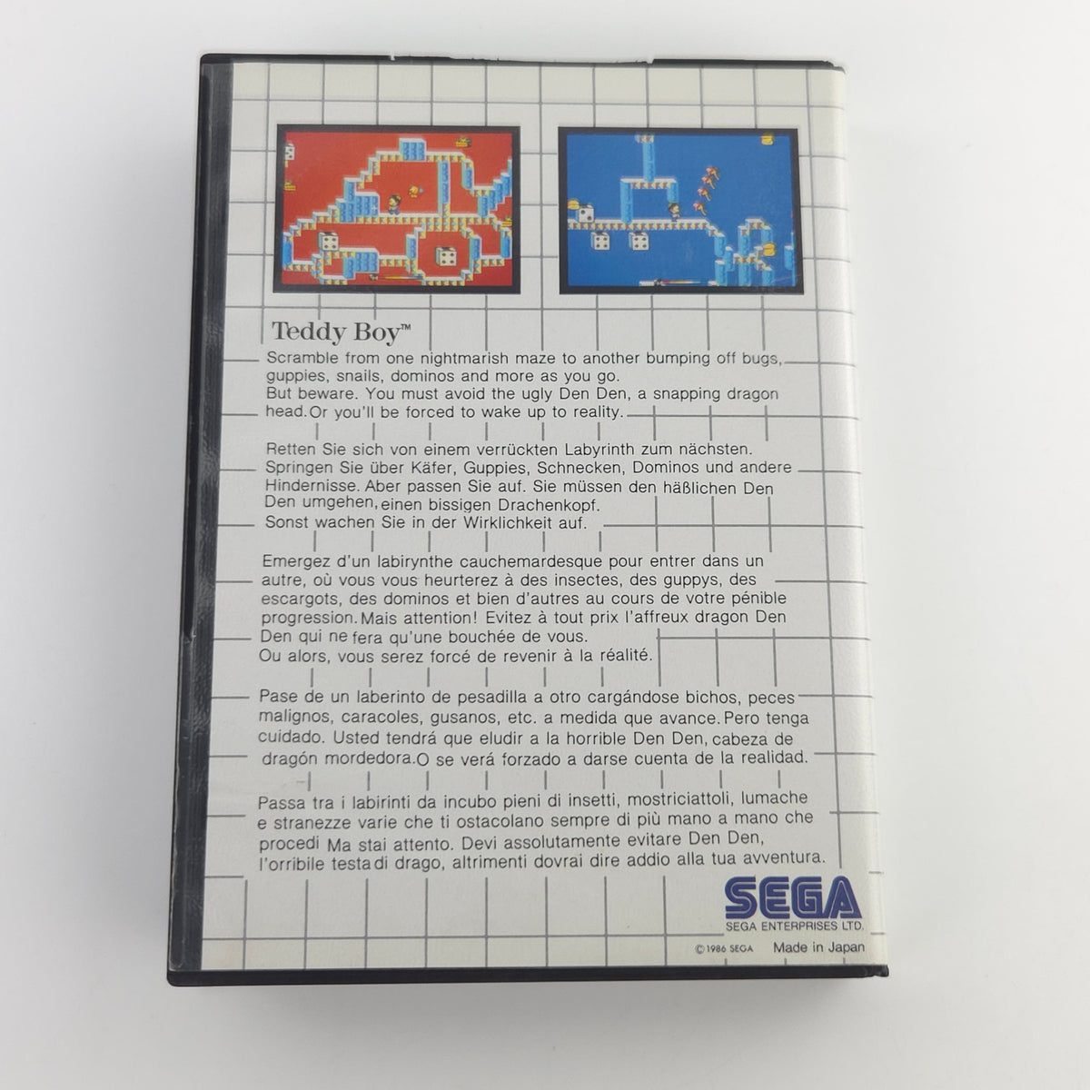 Sega Master System Spiel Teddy Boy Modul Anleitung OVP PAL