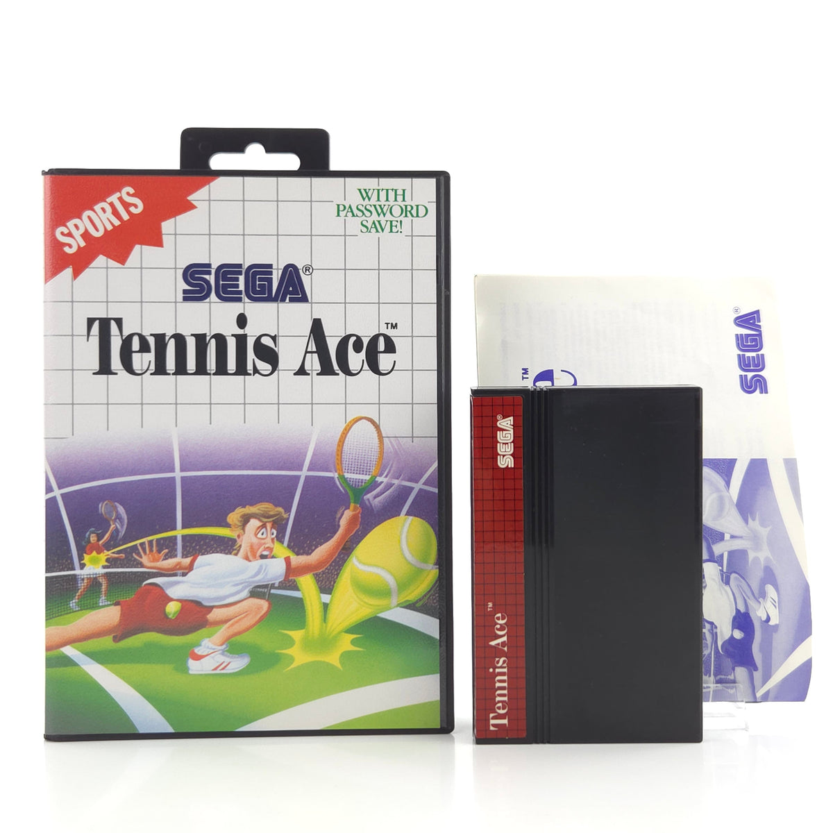 Sega Master System Spiel Tennis Ace MS Komplett PAL OVP