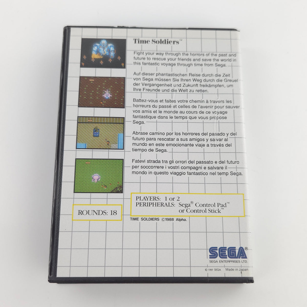 Sega Master System Spiel Time Soldier MS Modul OVP PAL