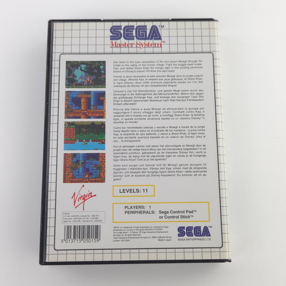 Sega Master System Spiel Das Dschungelbuch OVP PAL EUR