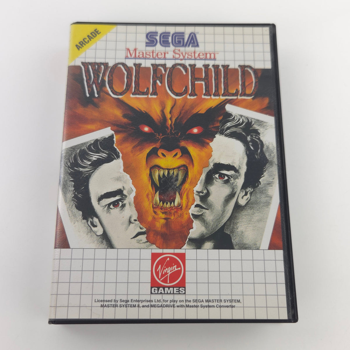 Sega Master System Spiel Wolfchild Modul Anleitung OVP PAL