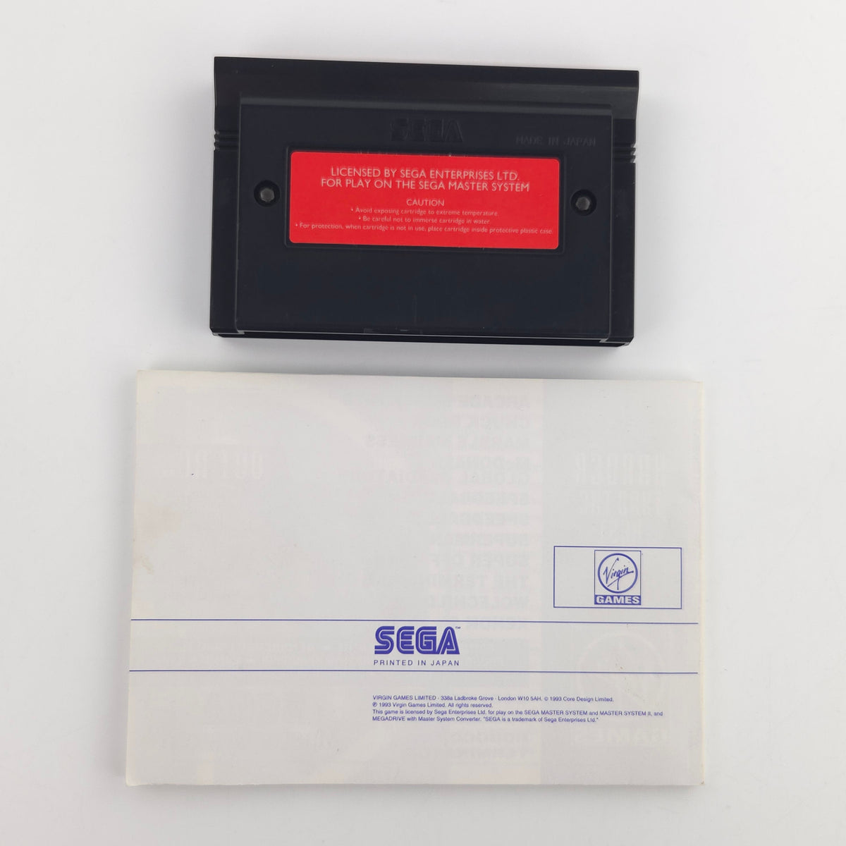 Sega Master System Spiel Wolfchild Modul Anleitung OVP PAL