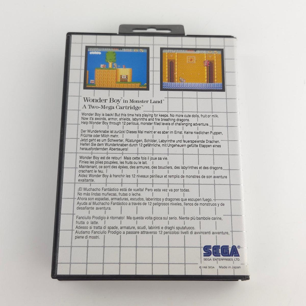 Sega Master System Spiel Wonder Boy Monster Land MS OVP