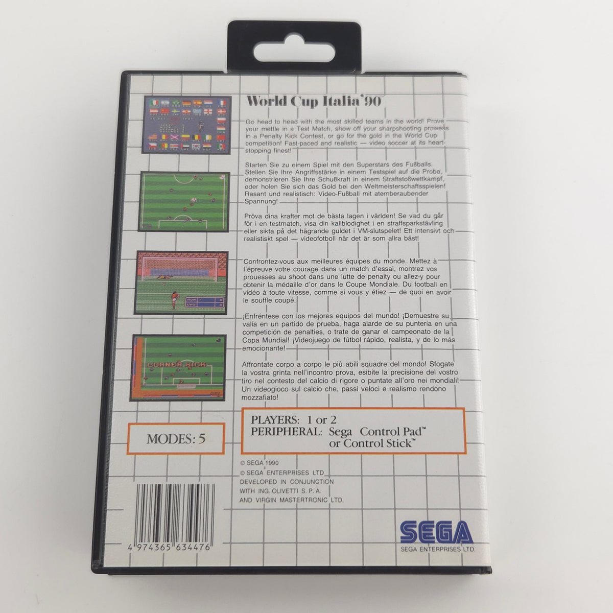 Sega Master System Spiel World Cup Italia 90 MS OVP PAL