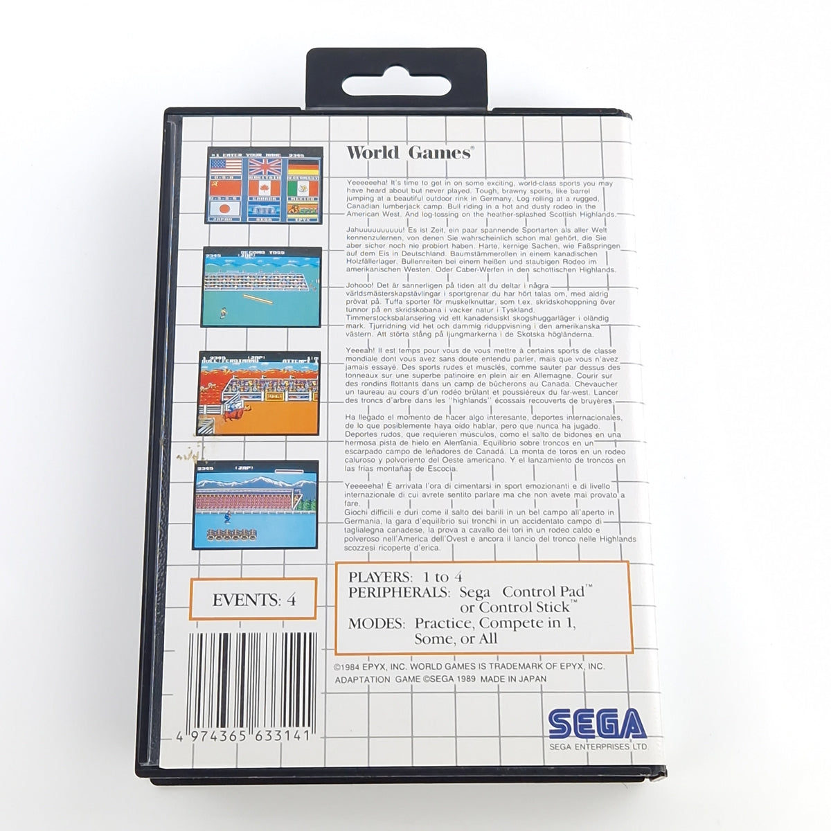 Sega Master System Spiel – World Games (MD OVP)