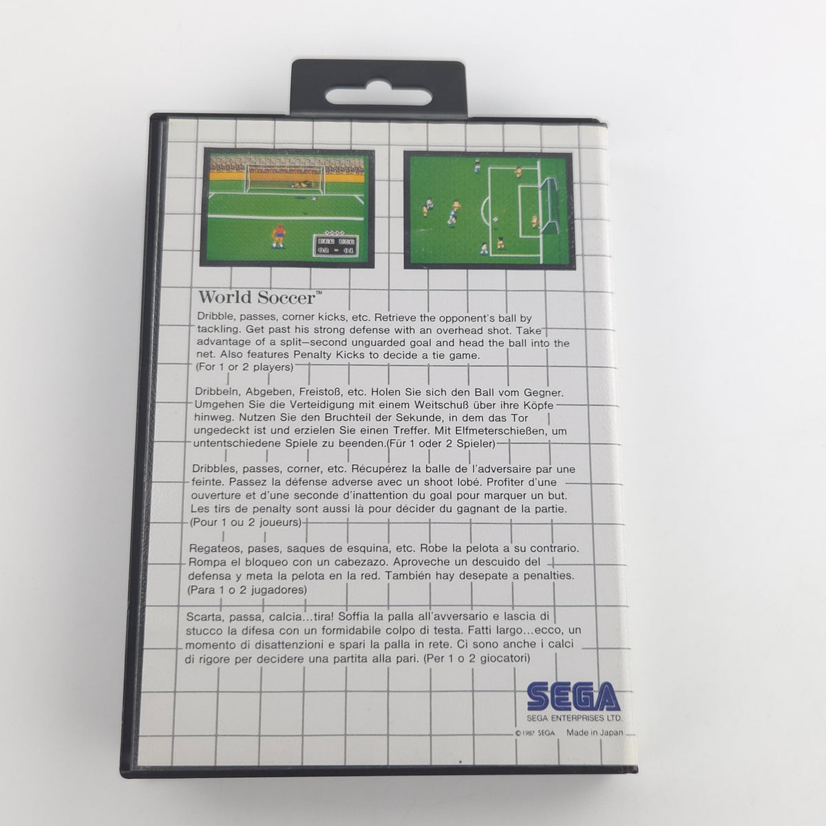 Sega Master System Spiel World Soccer Modul Anleitung OVP