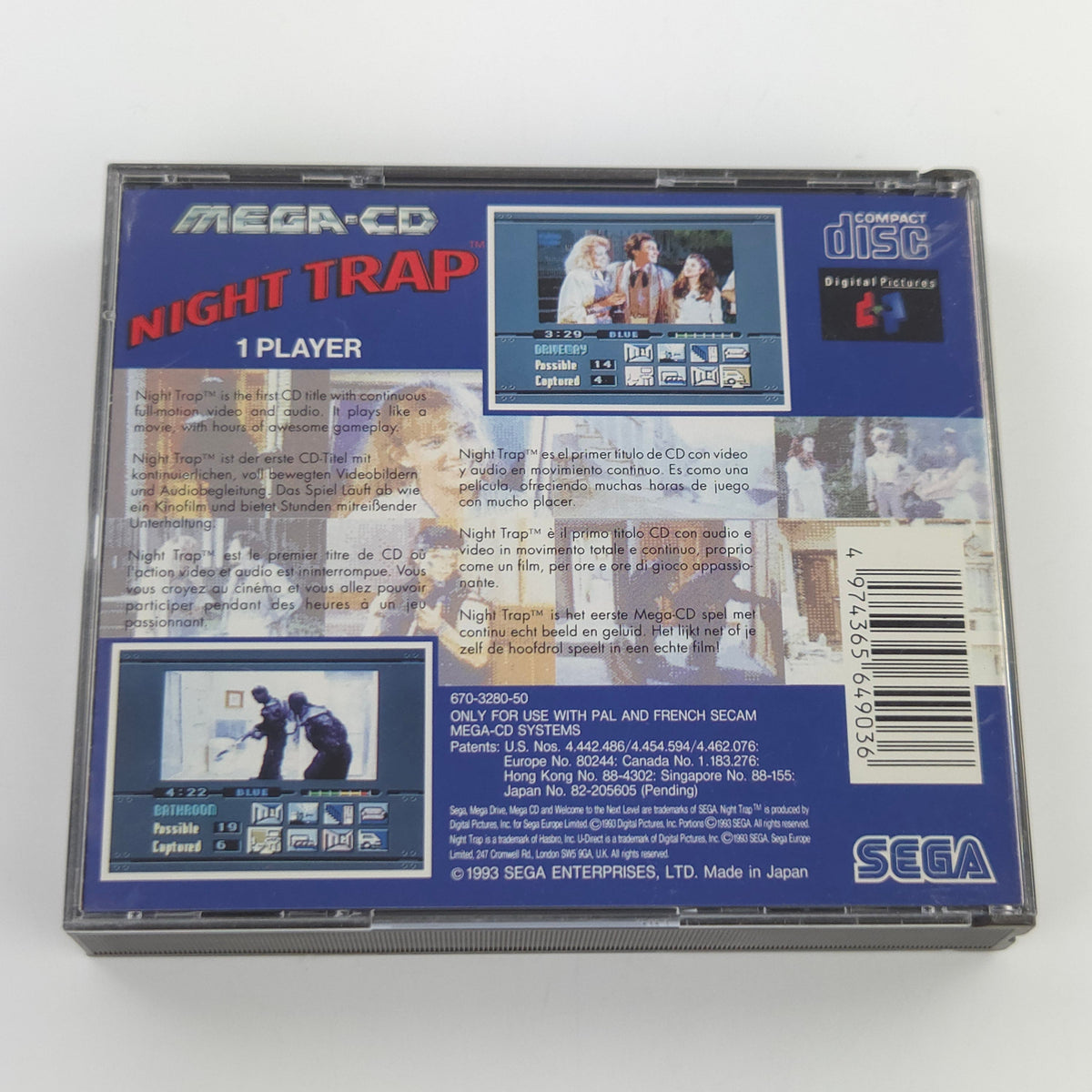 Sega Mega-CD Spiel Night Trap MCD OVP PAL EUR