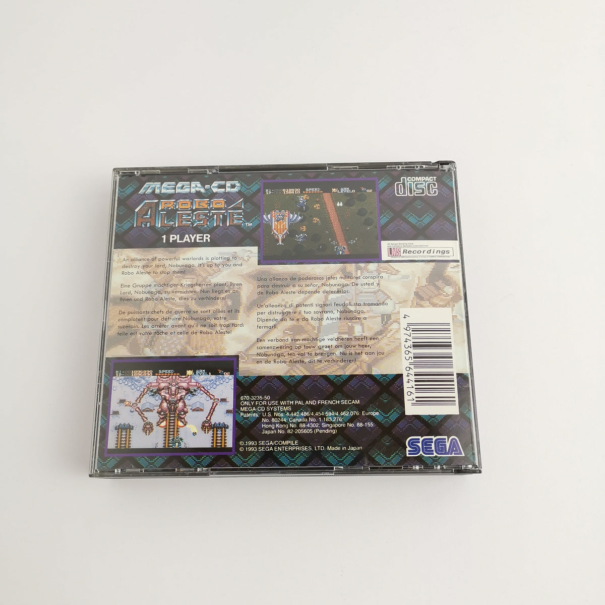 Sega Mega-CD Spiel – Robo Aleste Disc System OVP PAL