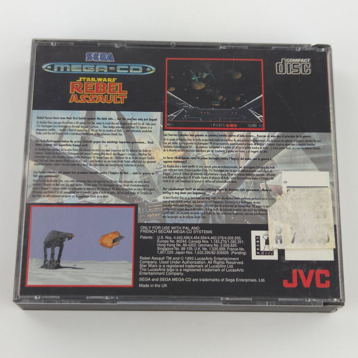 Sega Mega CD Spiel Star Wars Rebel Assault OVP