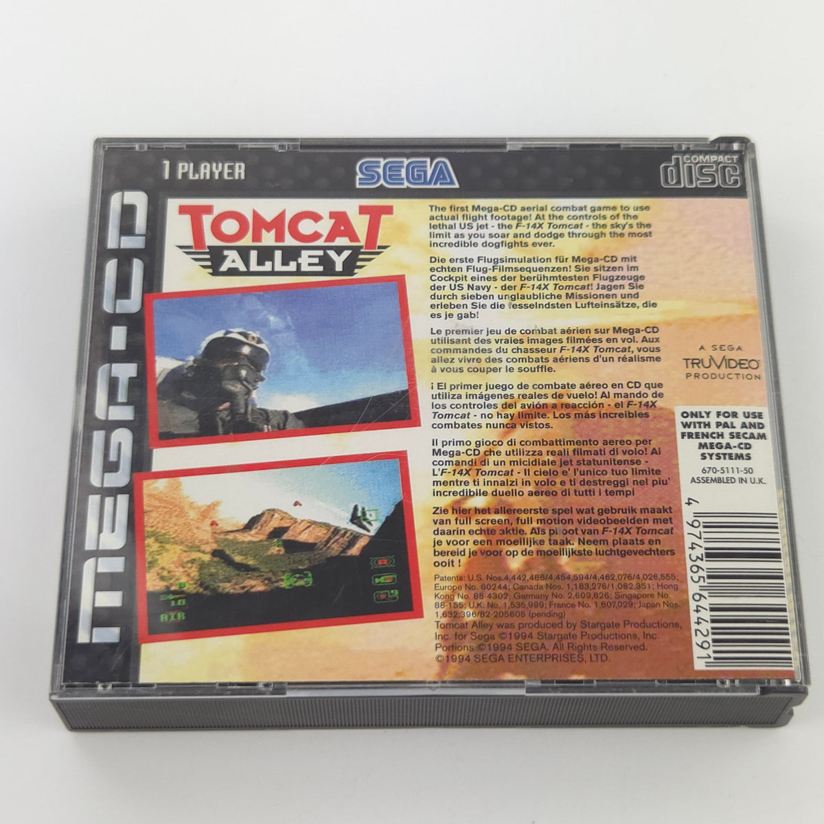 Sega Mega CD Spiel Tomcat Alley OVP PAL