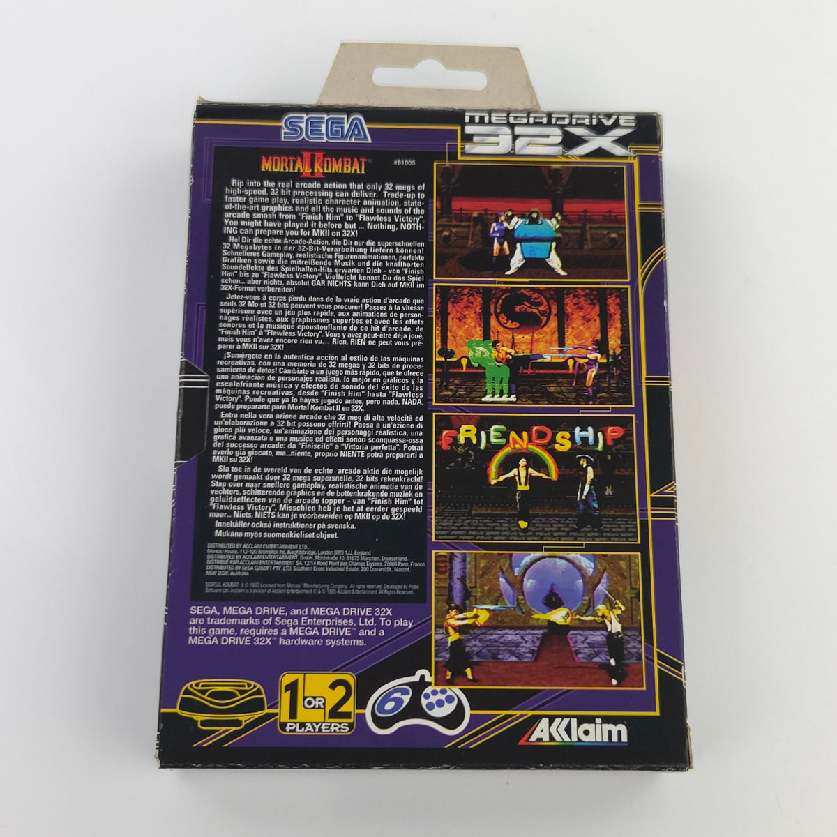 Sega Mega Drive 32X Spiel Mortal Kombat II MD OVP PAL
