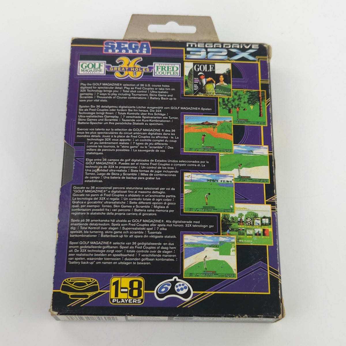 Sega Mega Drive 32X Spiel 36 Great Holes Golf MD OVP PAL