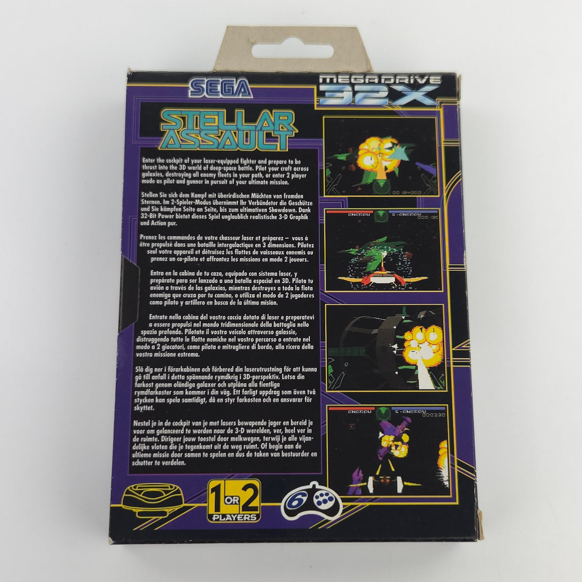 Sega Mega Drive 32X Spiel Stellar Assault MD OVP PAL EUR