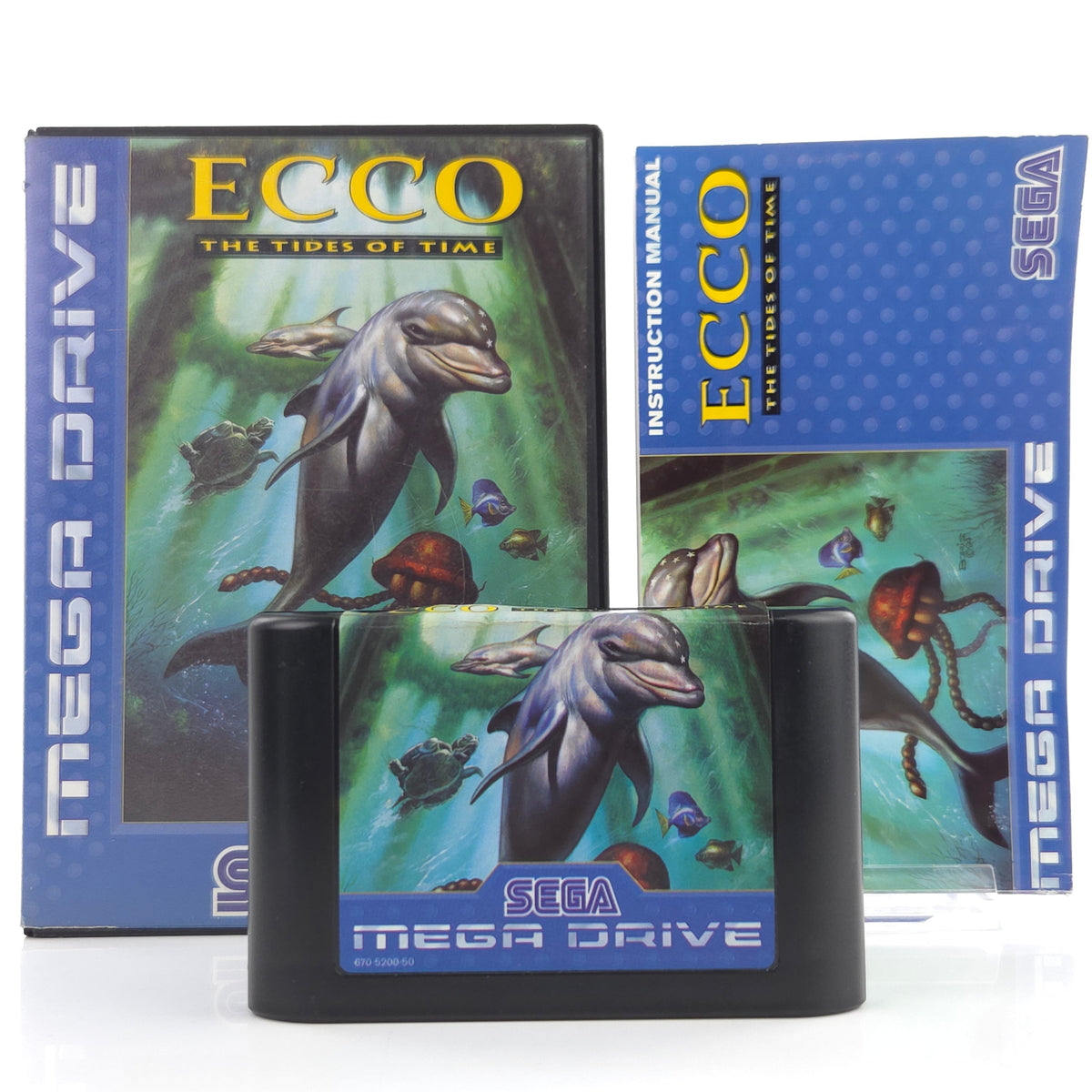 Mega Drive Spiel ECCO Tides of Time Modul Anleitung OVP