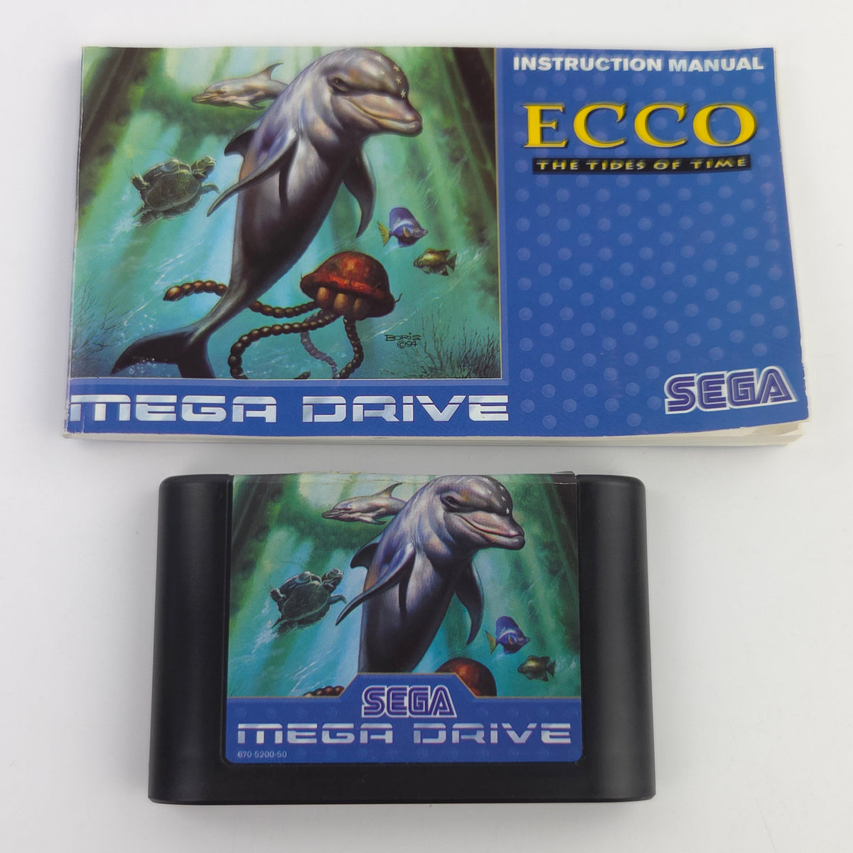 Mega Drive Spiel ECCO Tides of Time Modul Anleitung OVP