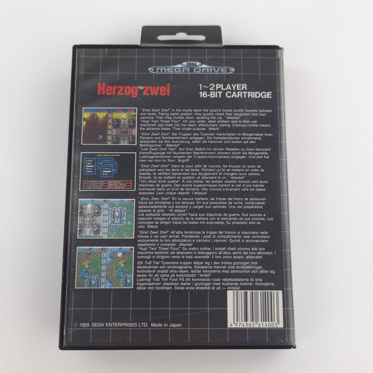 Mega Drive Spiel Herzog Zwei Modul Anleitung OVP PAL