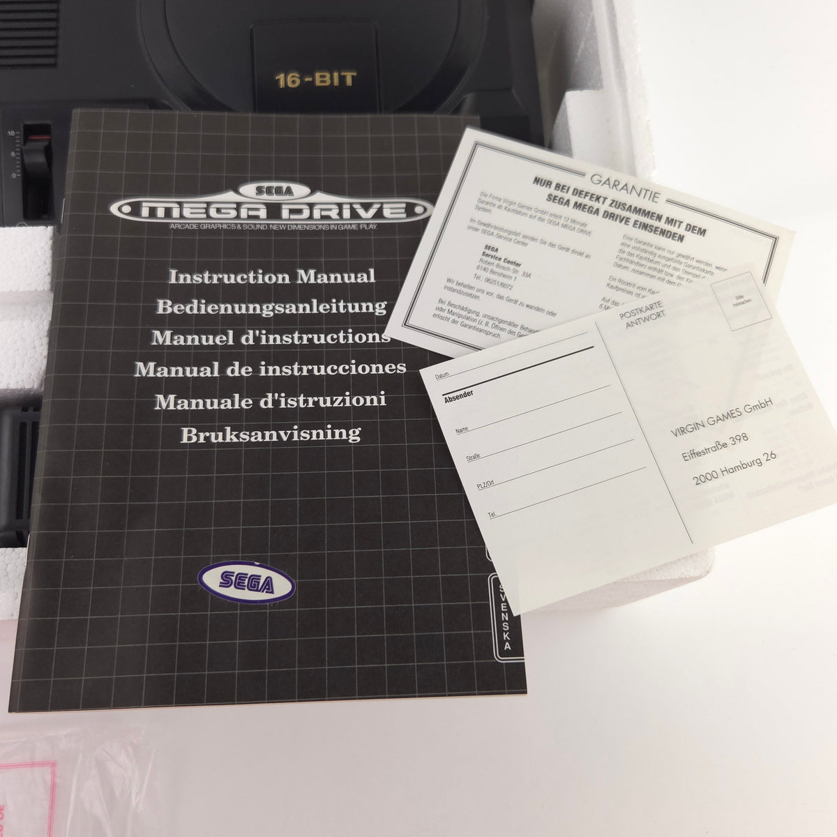 Sega Mega Drive Konsole MD I Altered Beast Bundle OVP PAL