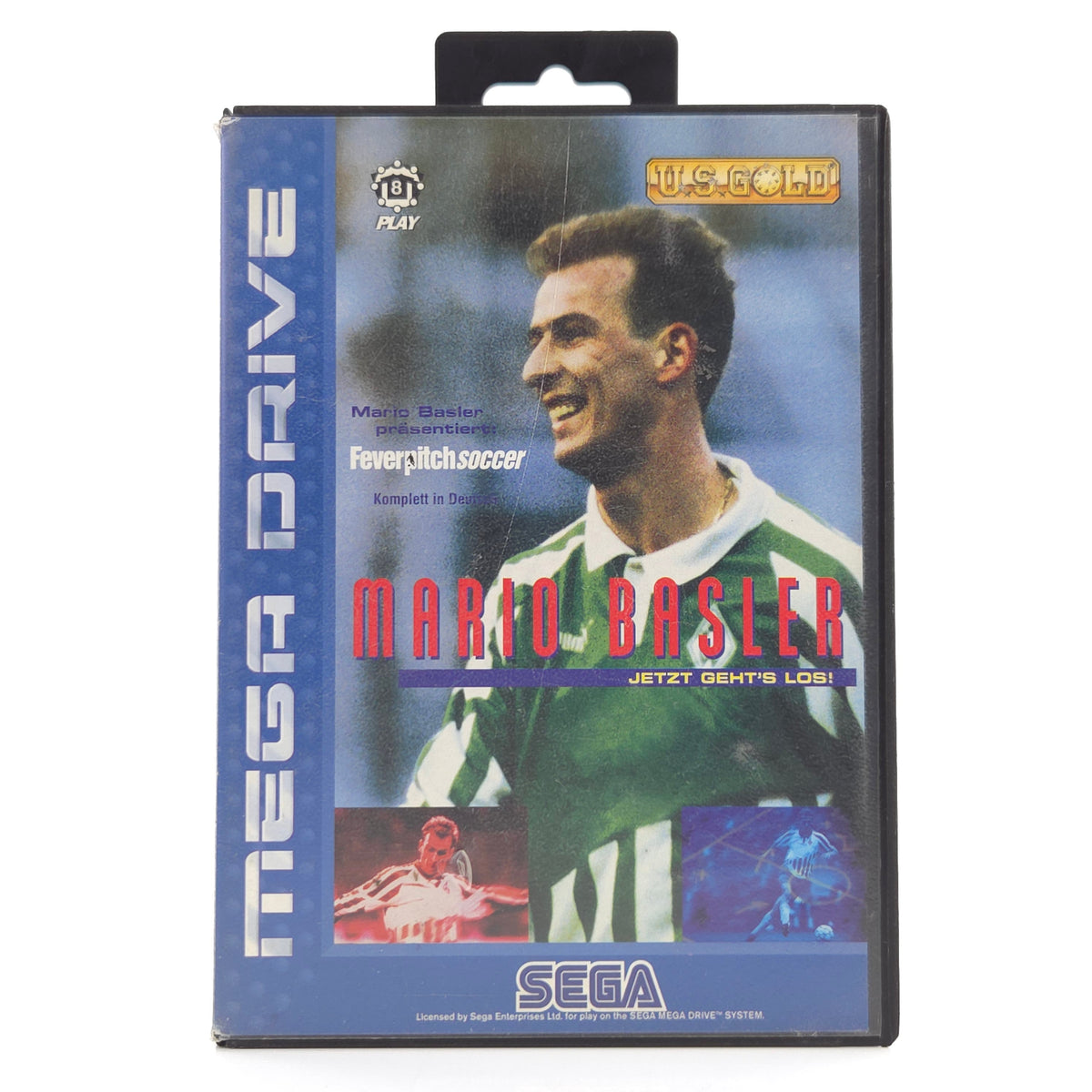 Sega Mega Drive Spiel Mario Basler Fever Pitch OVP PAL