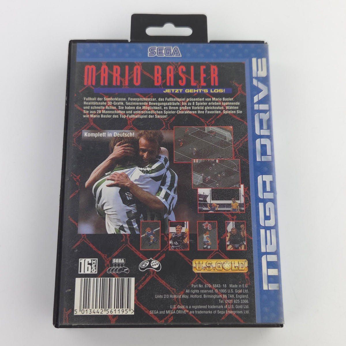 Sega Mega Drive Spiel Mario Basler Fever Pitch OVP PAL