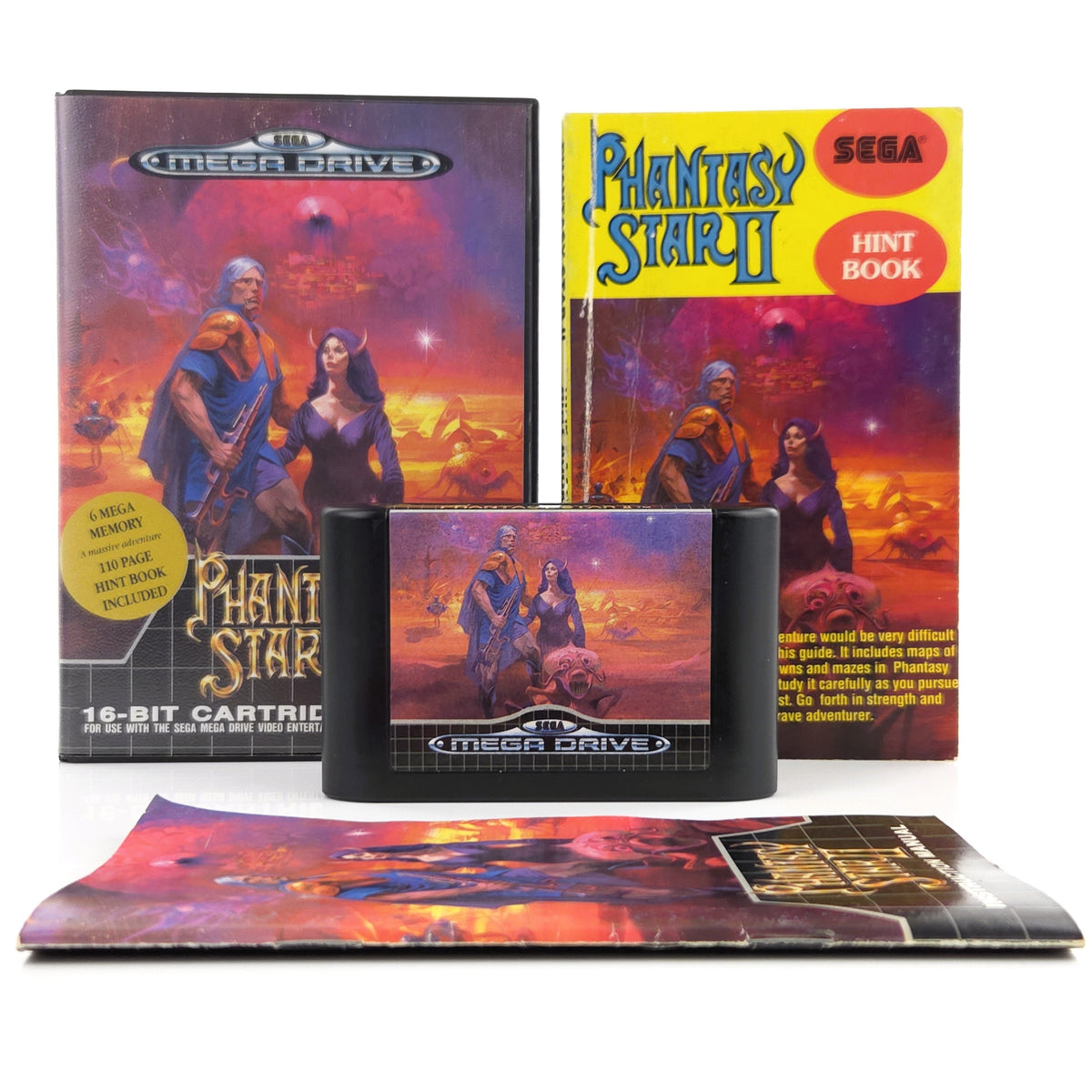 Mega Drive Spiel Phantasy Star II Hint Book OVP PAL