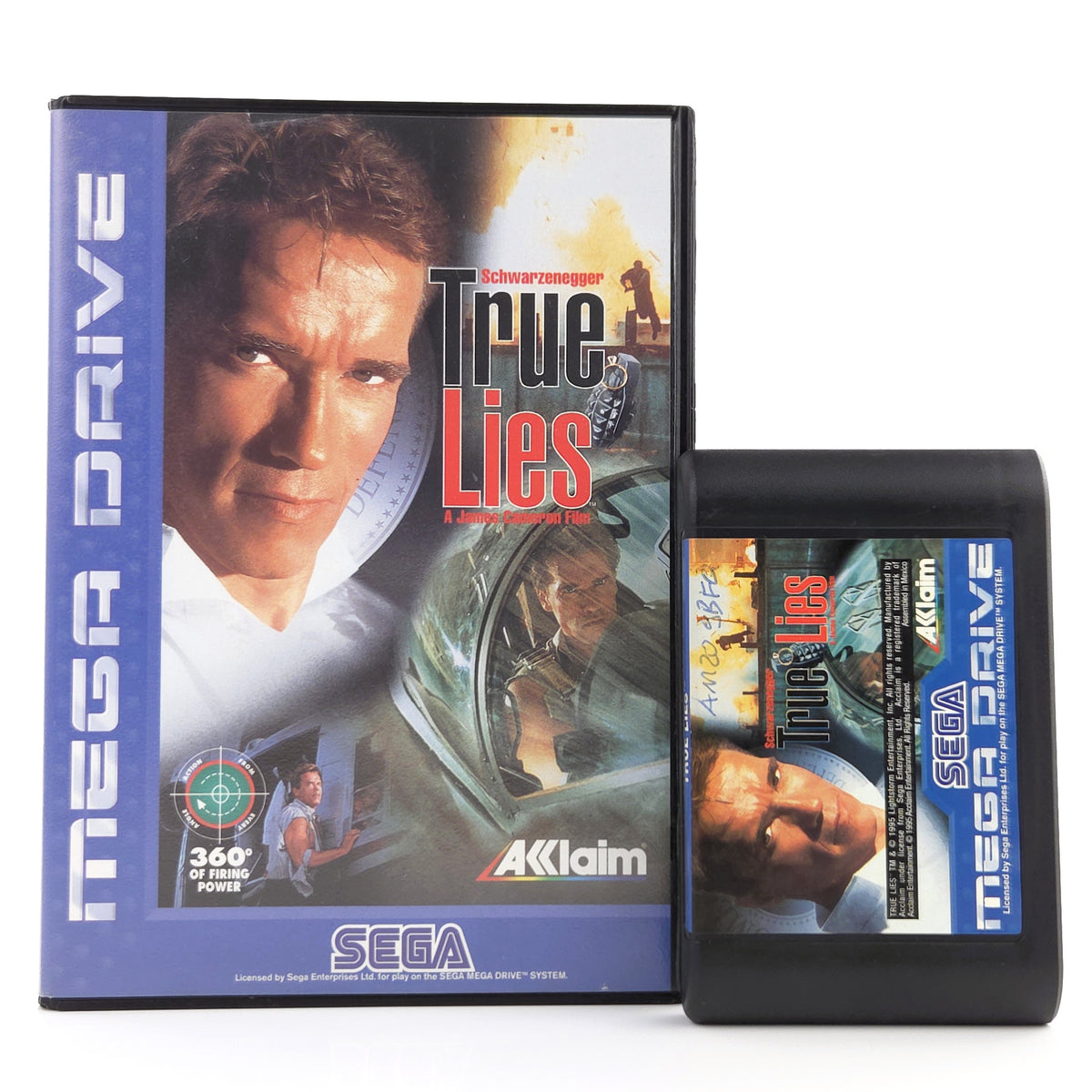 Mega Drive Spiel True Lies Modul OVP PAL EUR Gut