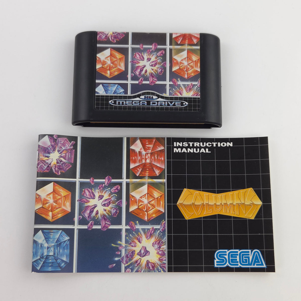 Sega Mega Drive Spiel: Columns - 16-Bit Cartridge Modul Anleitung OVP (PAL EUR)