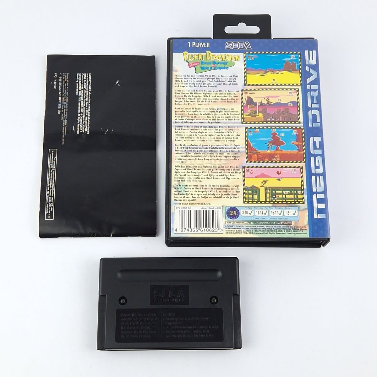 Sega Mega Drive Spiel – Desert Demolition (OVP PAL)