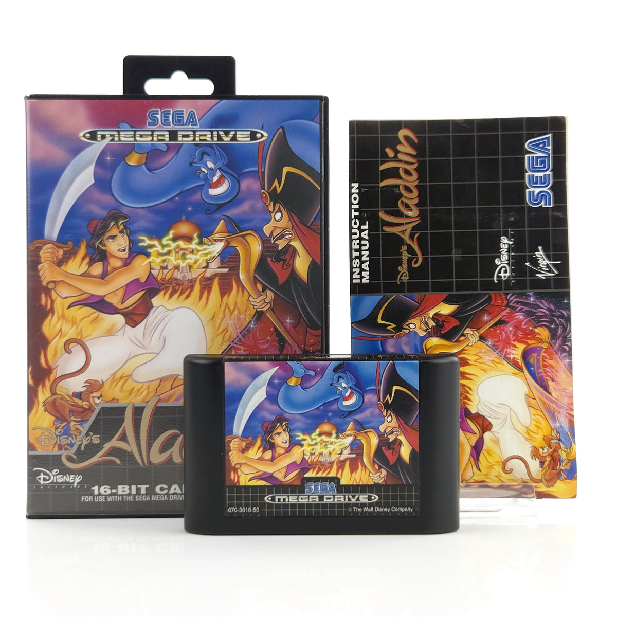 Sega Mega Drive Spiel Disneys Aladdin OVP PAL
