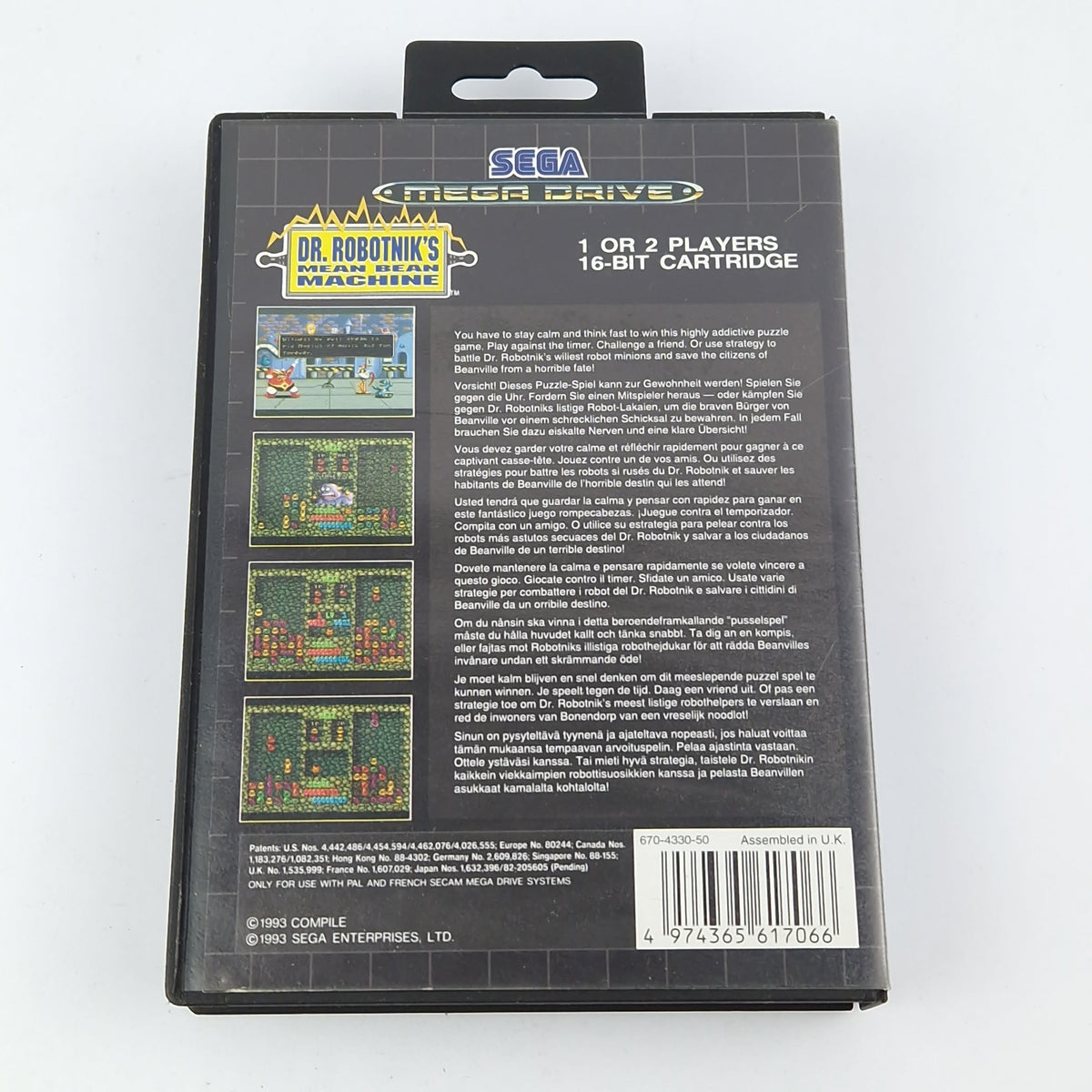 Sega Mega Drive Spiel – Robotniks Mean Bean Machine OVP