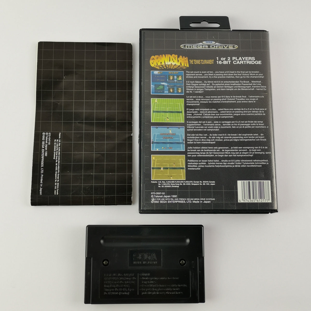 Sega Mega Drive Spiel – Grandslam The Tennis Tournament PAL
