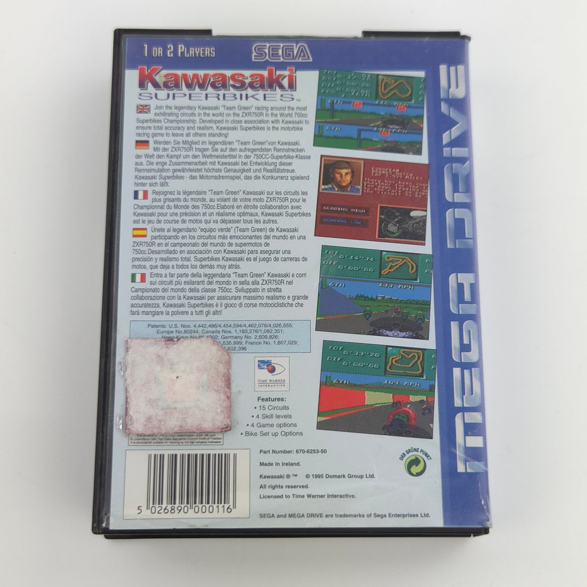 Sega Mega Drive Spiel – Kawasaki Superbikes (OVP PAL MD)