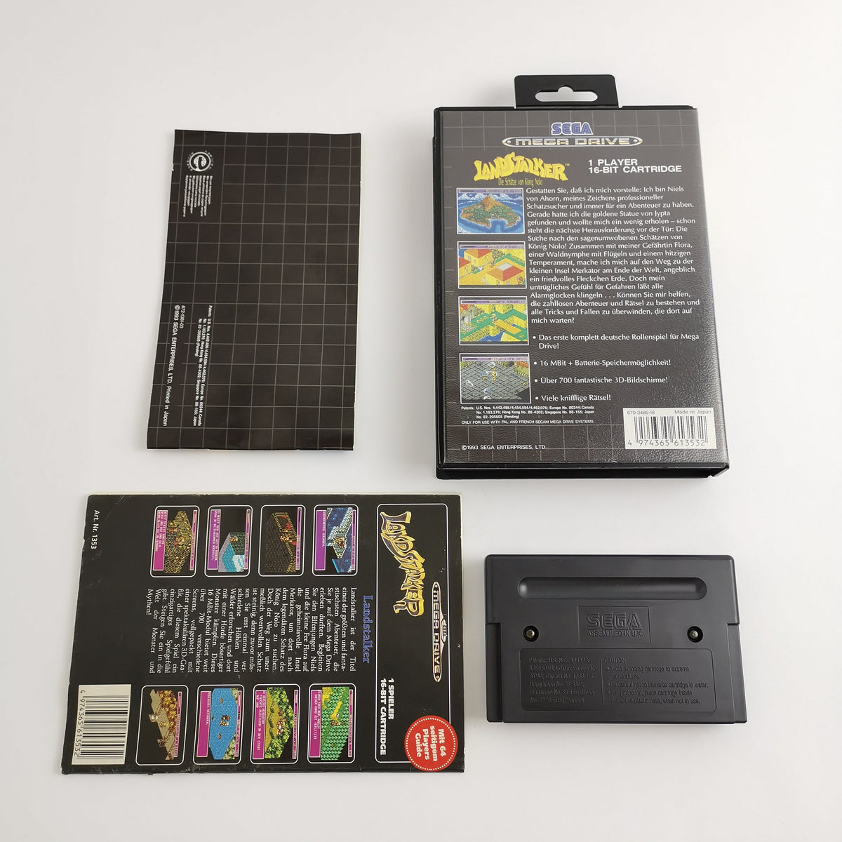 Sega Mega Drive Spiel – Landstalker + Guide (PAL OVP)