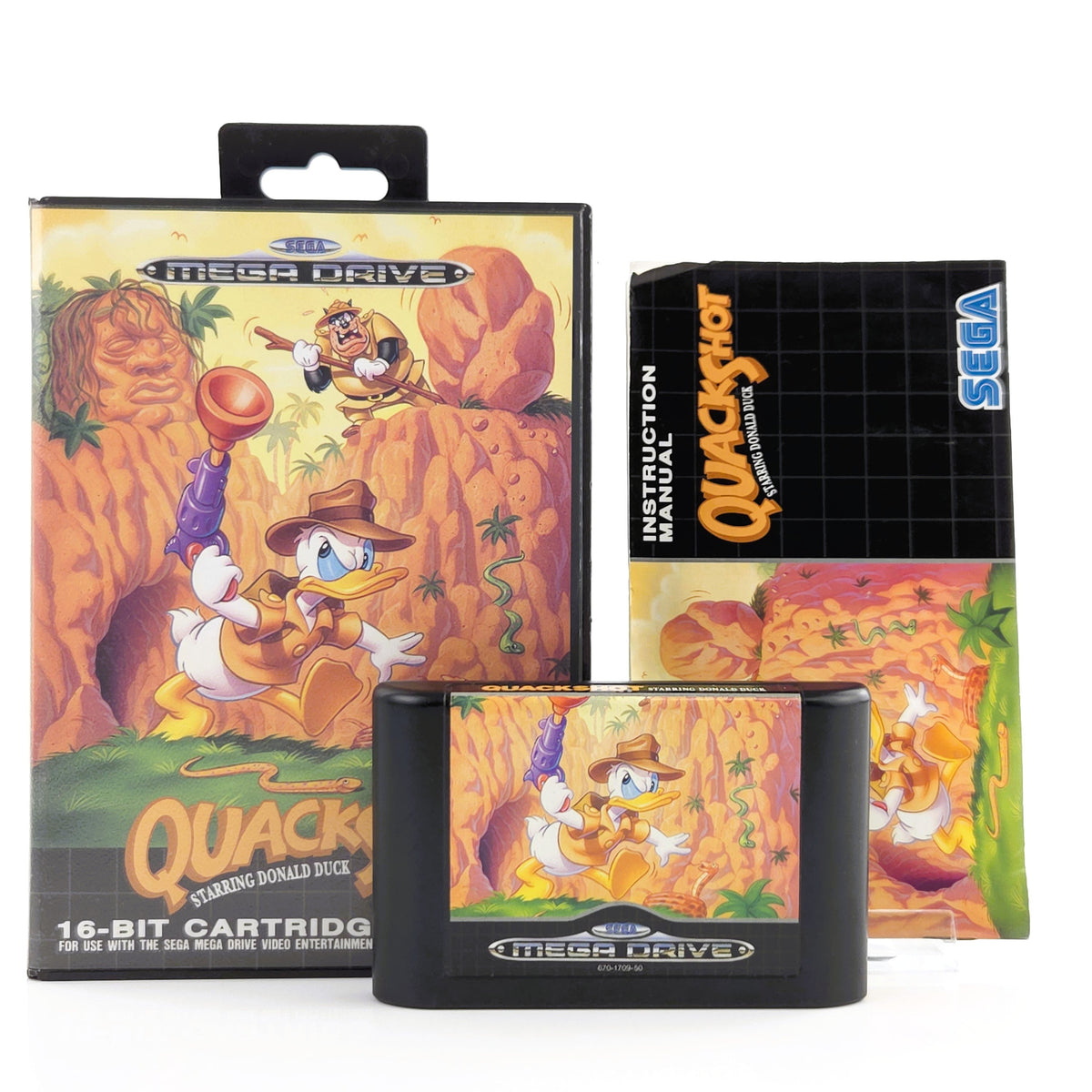 Sega Mega Drive Spiel Quackshot Donald Duck MD OVP PAL