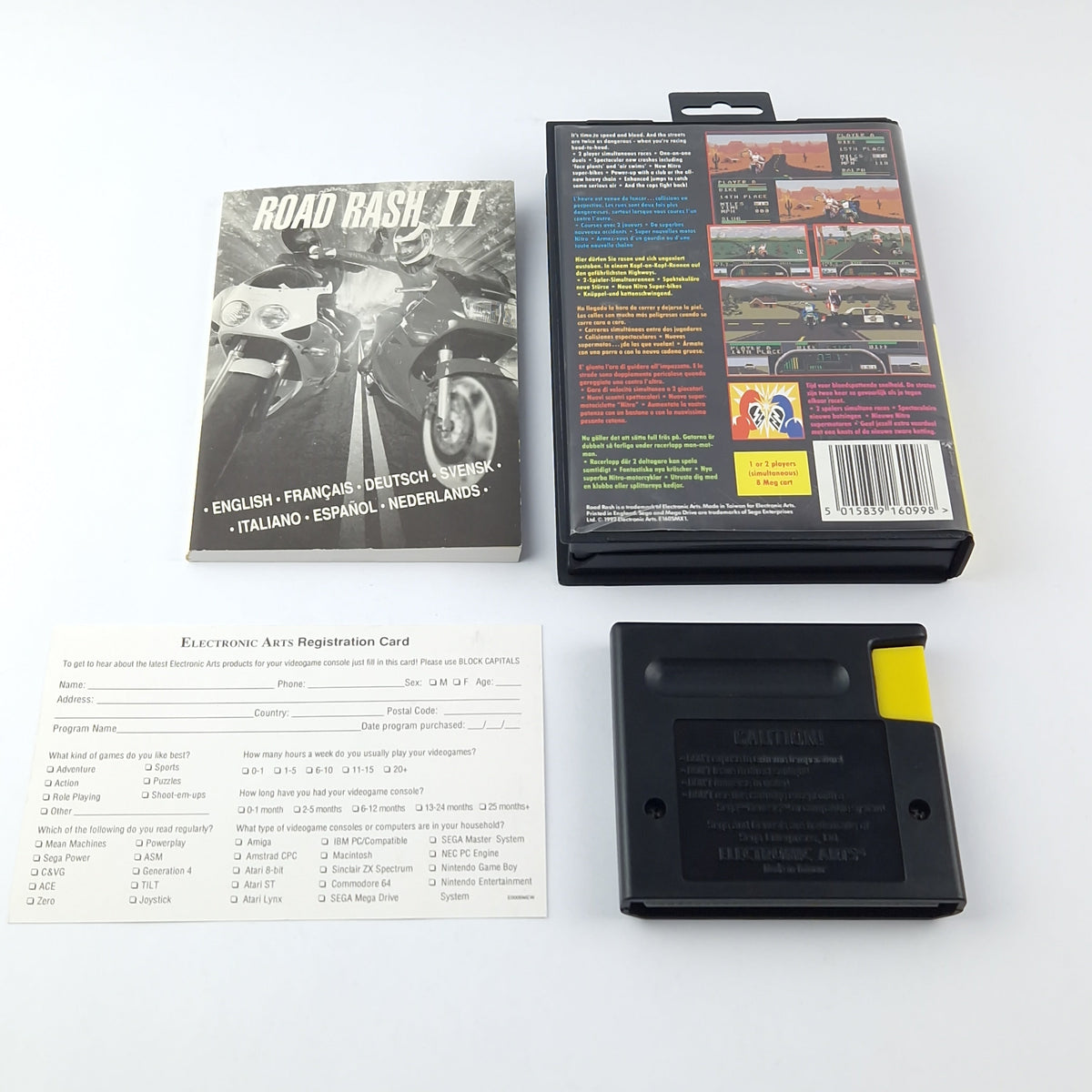 Sega Mega Drive Spiel – Road Rash II 2 OVP PAL Modul