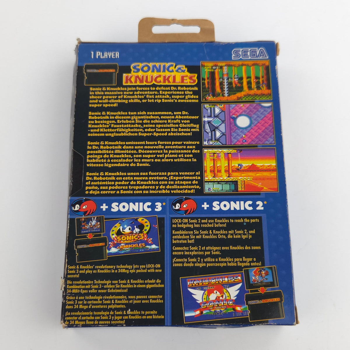 Mega Drive Spiel Sonic Knuckles Komplett OVP PAL EUR