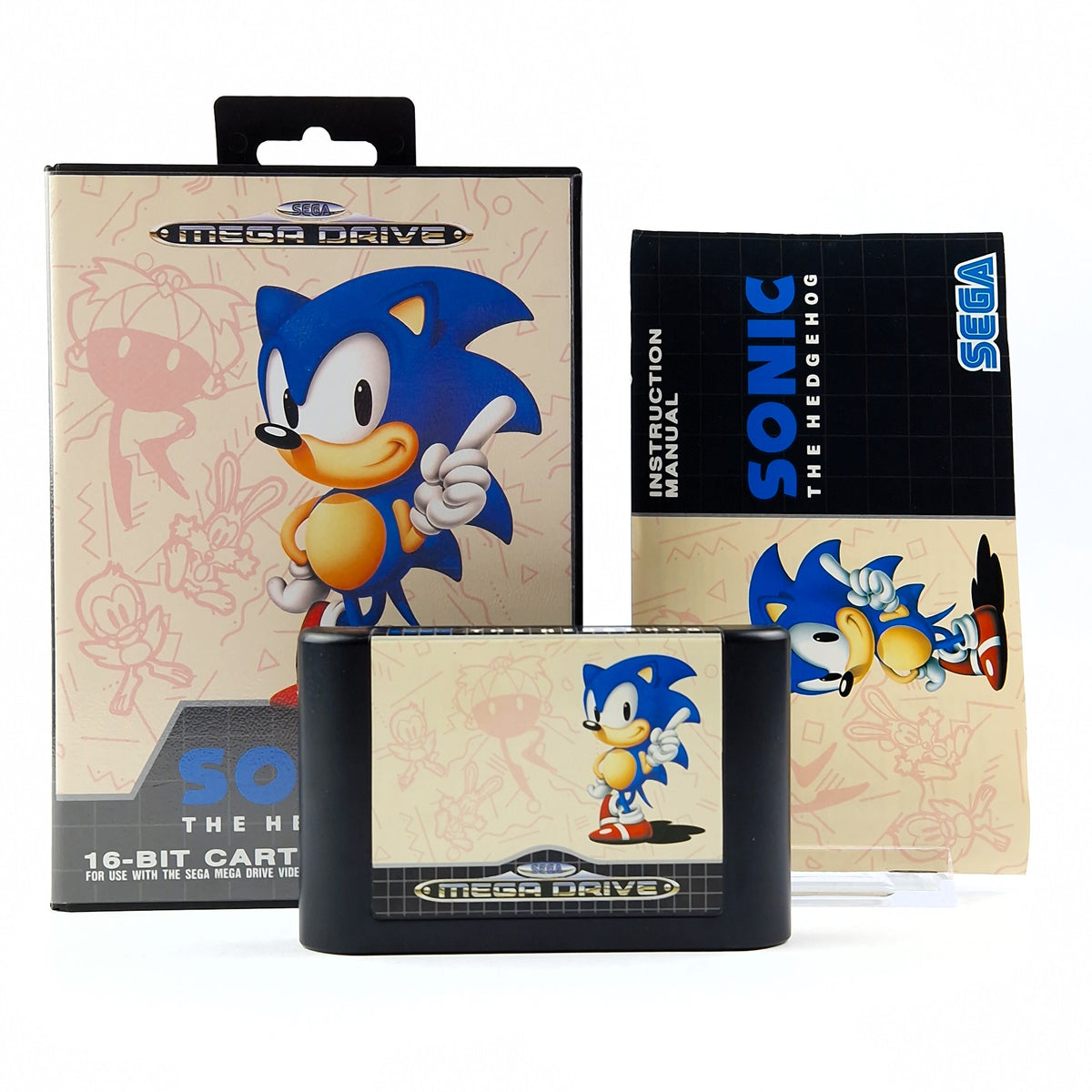 Sega Mega Drive Spiel – Sonic The Hedgehog (OVP Anleitung)