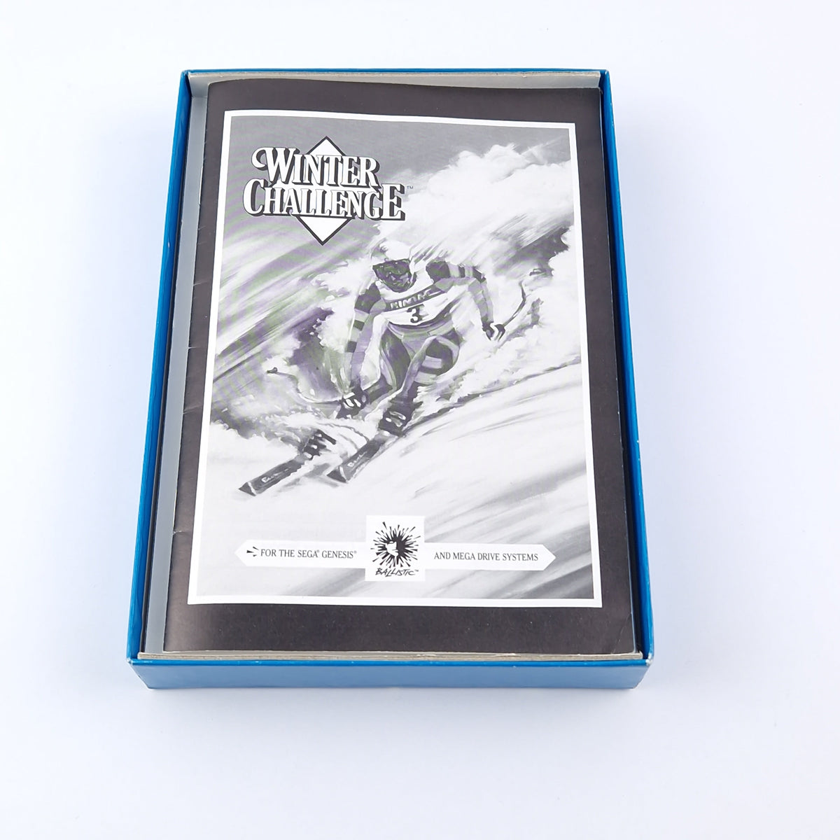 Sega Mega Drive Spiel: Winter Challenge mit Papp OVP Anleitung Modul | PAL Game