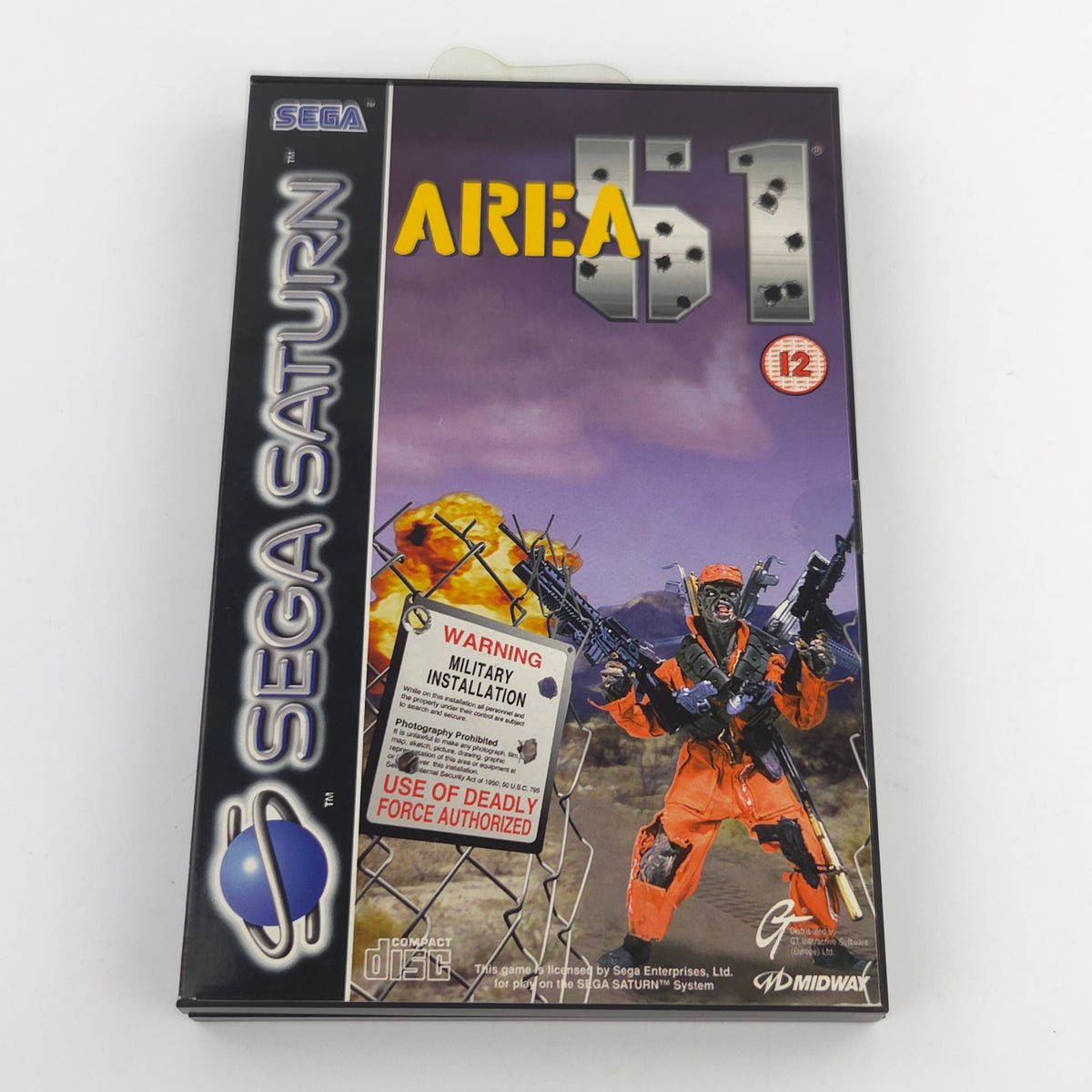 Sega Saturn Spiel Area 51 OVP Anleitung PAL EUR Midway