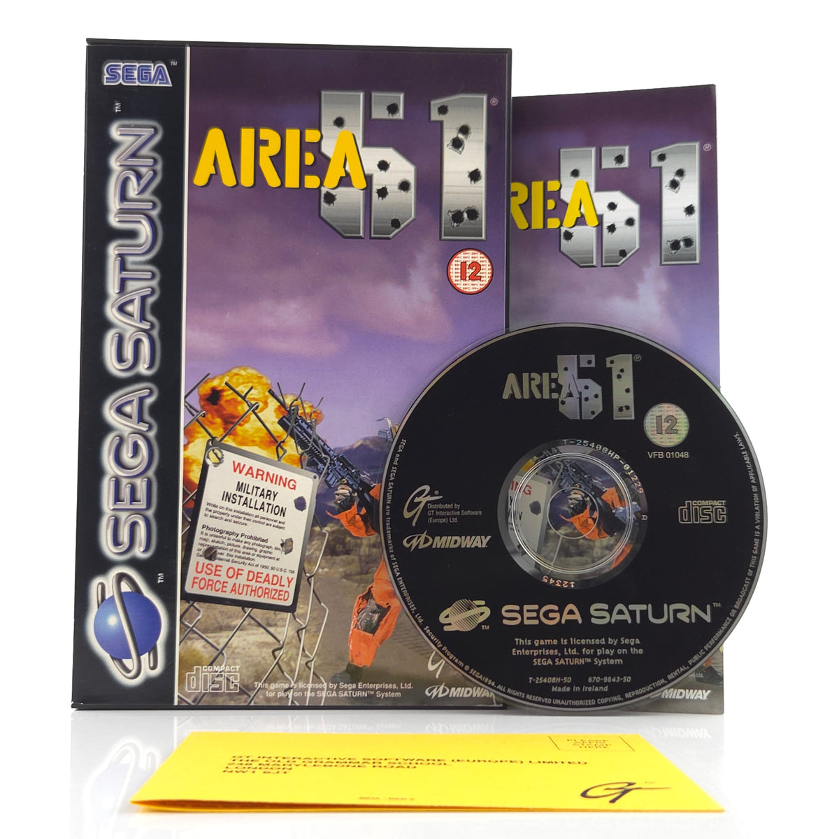 Sega Saturn Spiel Area 51 OVP Anleitung PAL EUR Midway