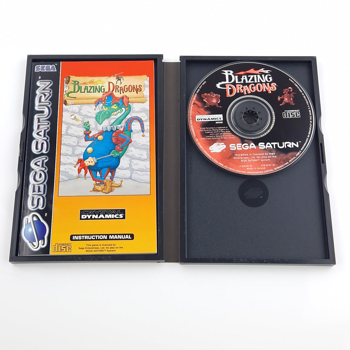 Sega Saturn Spiel – Blazing Dragons OVP PAL