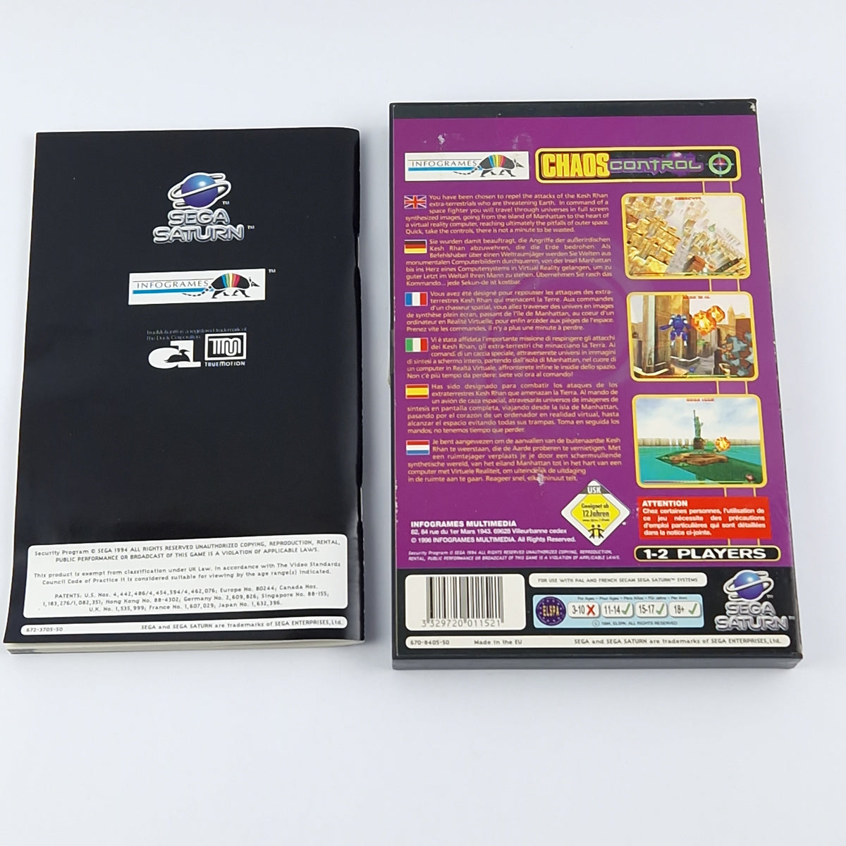 Sega Saturn Spiel – Chaos Control OVP PAL