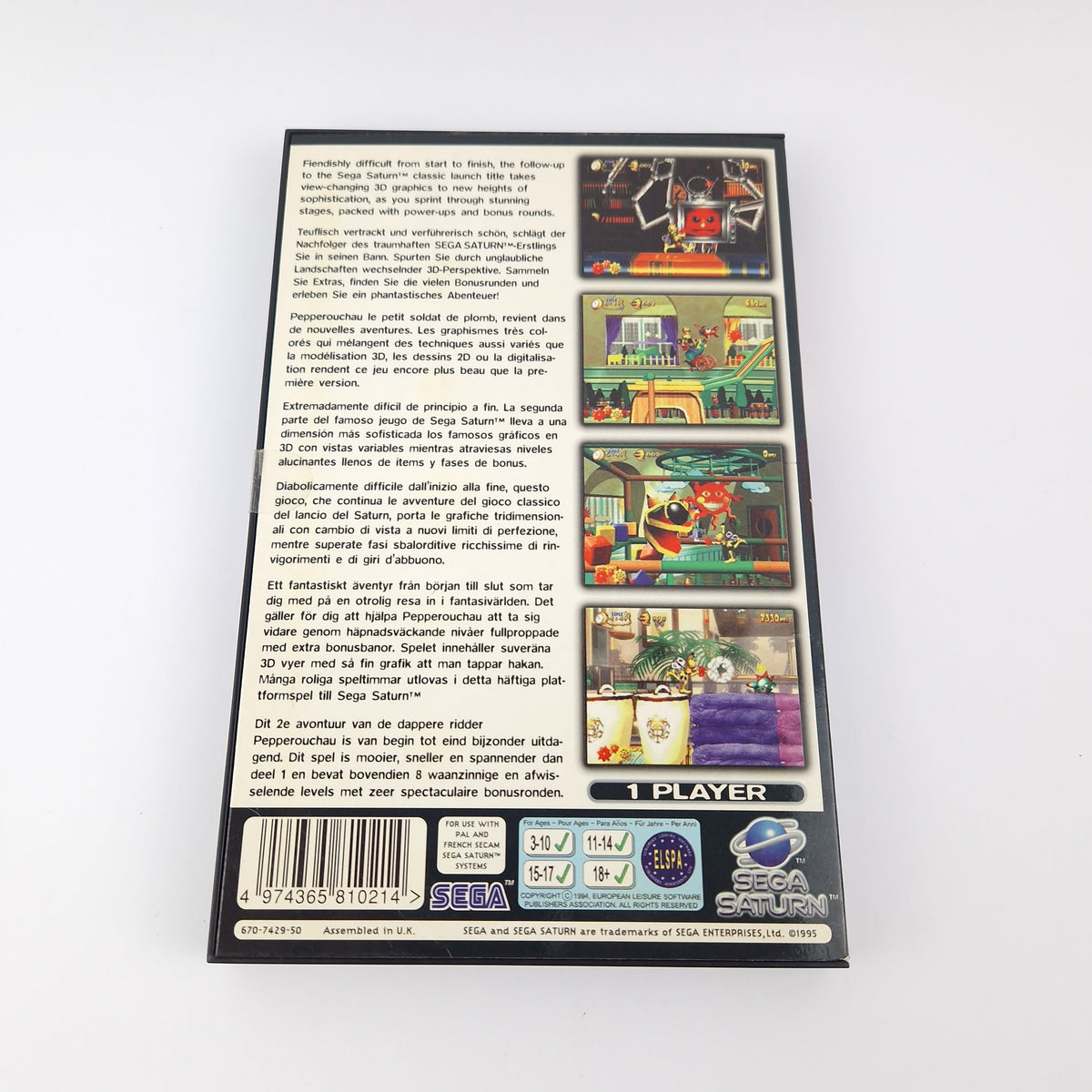 Sega Saturn Spiel – Clockwork Knight 2 OVP PAL