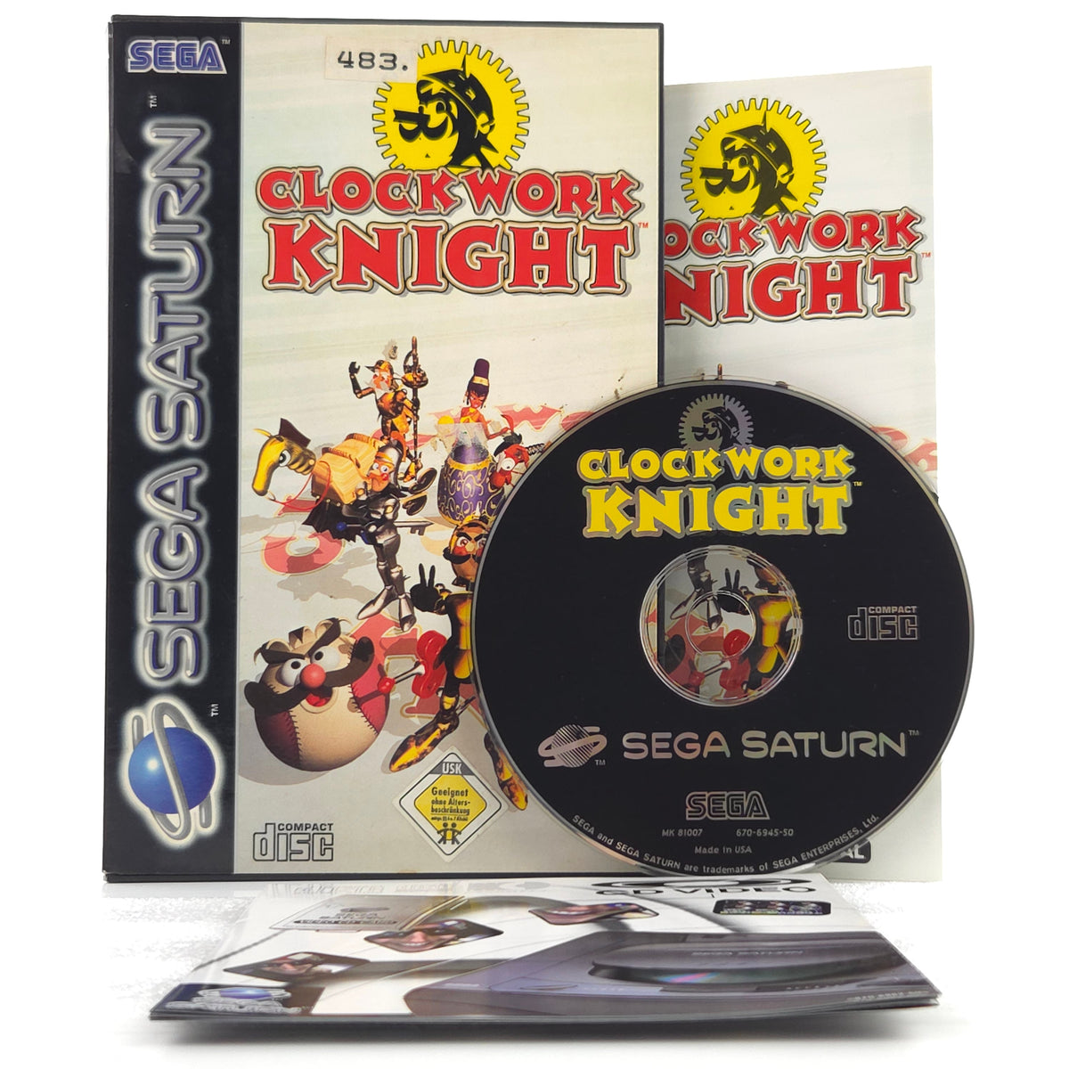 Sega Saturn Spiel Clockwork Knight OVP PAL EUR CD ROM