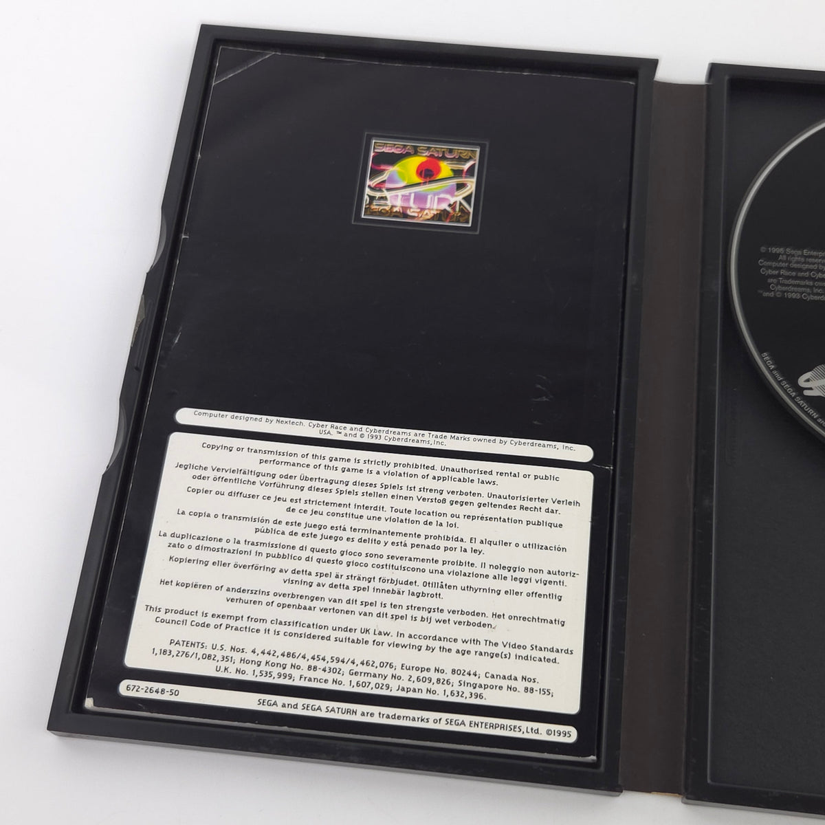 Sega Saturn Spiel: Cyber Speedway - OVP Anleitung CD-ROM (PAL EUR)