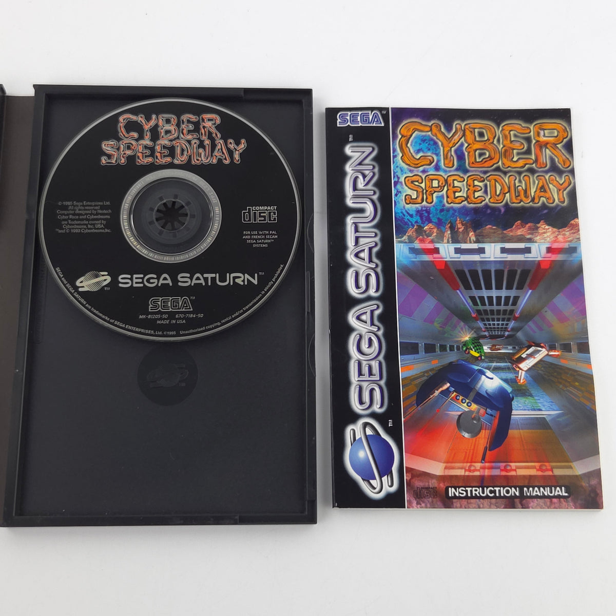 Sega Saturn Spiel Cyber Speedway PAL OVP Anleitung CD