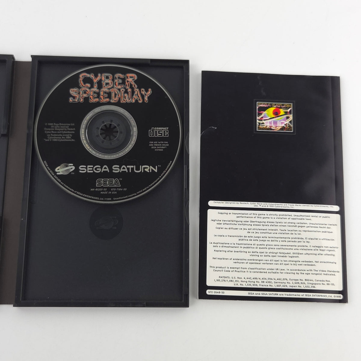Sega Saturn Spiel Cyber Speedway PAL OVP Anleitung CD